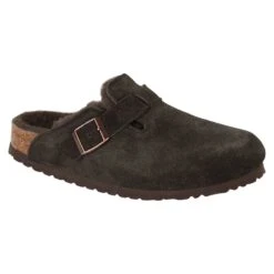 Birkenstock Boston Shearling Cork Mocha Suede- Regular/Wide