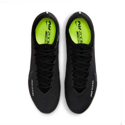 Unisex Nike Zoom Vapor 15 Elite FG Soccer Shoe - Black/Dk Smoke/Summit White - Image 5
