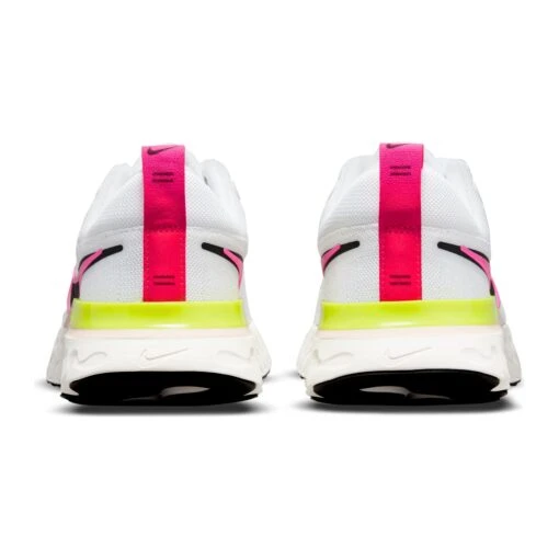 Nike Men's React Infinity Run FlyKnit 2 - White/Black/Sail/Pink Blast - Regular (D) - Image 5