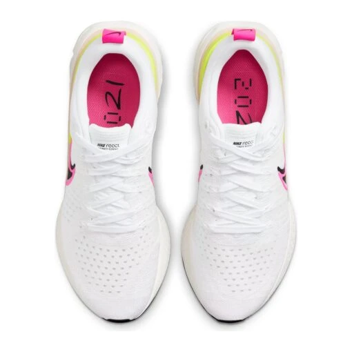 Nike Men's React Infinity Run FlyKnit 2 - White/Black/Sail/Pink Blast - Regular (D) - Image 6