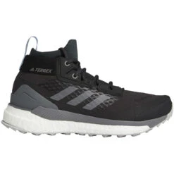 ADIDAS Women's Terrex Free Hiker GoreTEX Hiking Shoe - Carbon/Grey/Glow Blue - Regular (B)