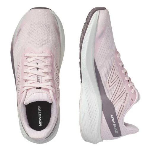 Salomon Women's Aero Blaze Running Shoe- Cradle Pink/White/Moonscape- Regular (B) - Image 5