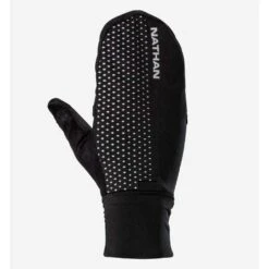 Nathan HyperNight Reflective Convertible Mitt - Black/Geo Print
