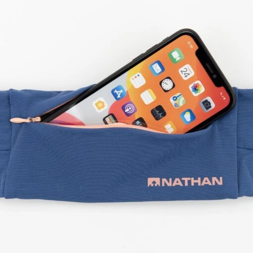 Nathan The Zipster Lite Training Waist Belt - True Navy/Rose Gold - Image 2