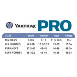 Unisex Yaktrax Pro Traction Device - Large - Black -Sneakers Shop Yaktrax Pro Sizing Chart 596fca36 fc20 4c47 8080 5f0e359f2b4d