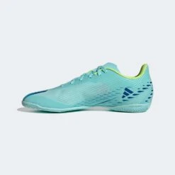 Unisex Adidas X Speedportal .4 IC Soccer Shoe - Clear Aqua/Powder Blue/Solar Yellow- Regular (D) -Sneakers Shop gw8502 smc ecom