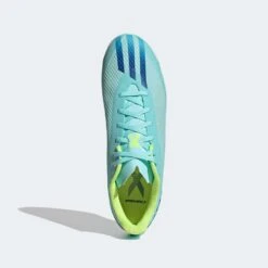 Unisex Adidas X Speedportal .4 IC Soccer Shoe - Clear Aqua/Powder Blue/Solar Yellow- Regular (D) -Sneakers Shop gw8502 tpp ecom