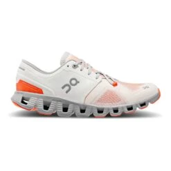 On Running Women's Cloud X 3 Running Shoe - Ivory/Alloy - Regular (B)