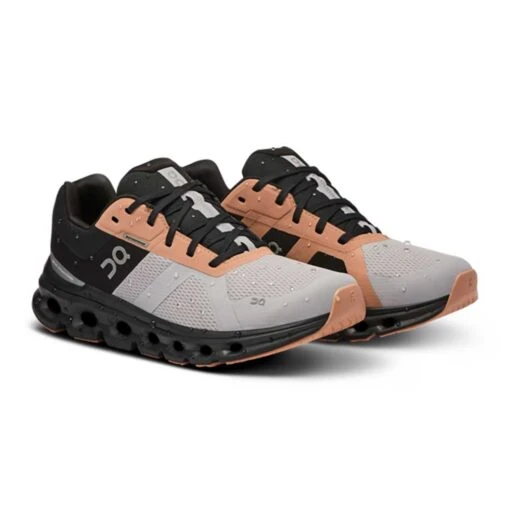 On Running Women's Cloudrunner Waterproof Running Shoe - Fade/Black - Regular (B) - Image 3