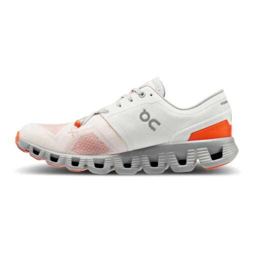 On Running Women's Cloud X 3 Running Shoe - Ivory/Alloy - Regular (B) - Image 3